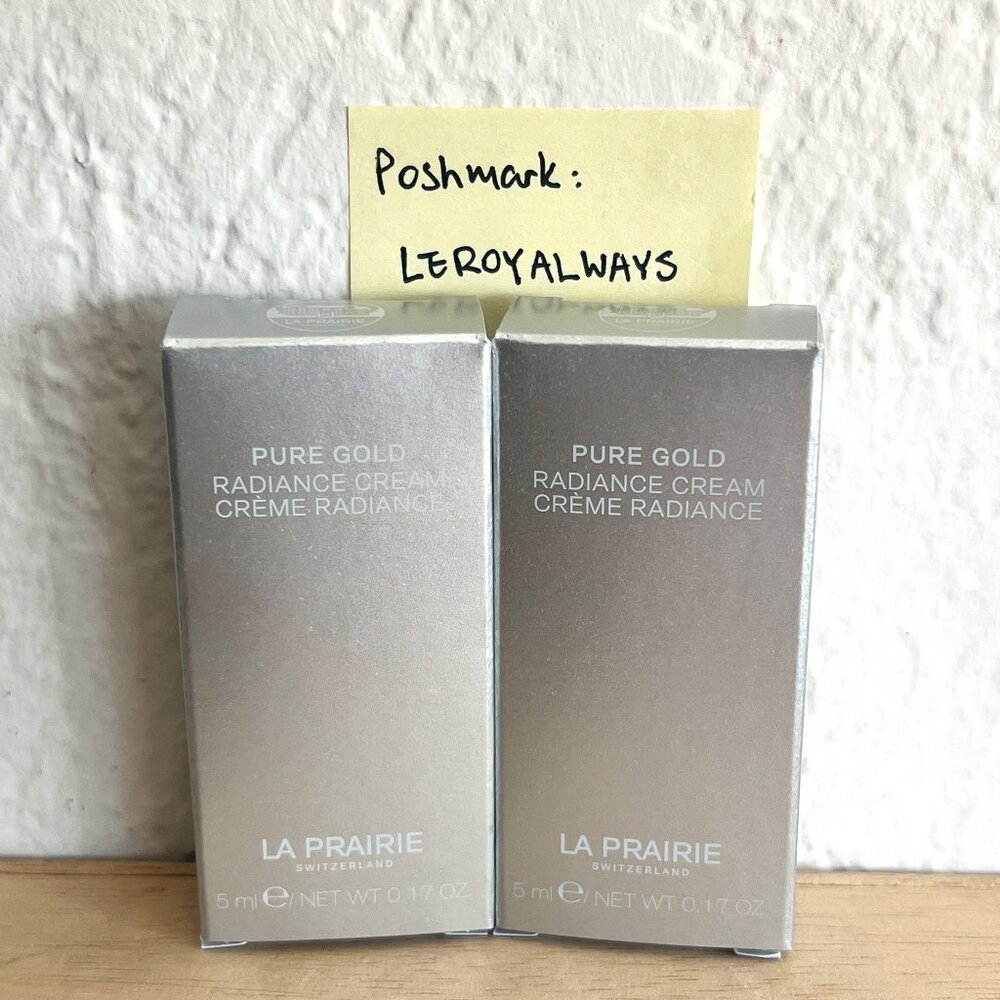 2X BNIB La Prairie Skincare Pure Gold Radiance Cream 0.17 oz / 5 ml ea.